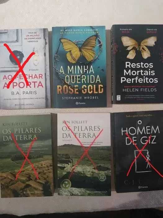 Diversos livros Policial / Thriller - Excelente estado-Preços diversos