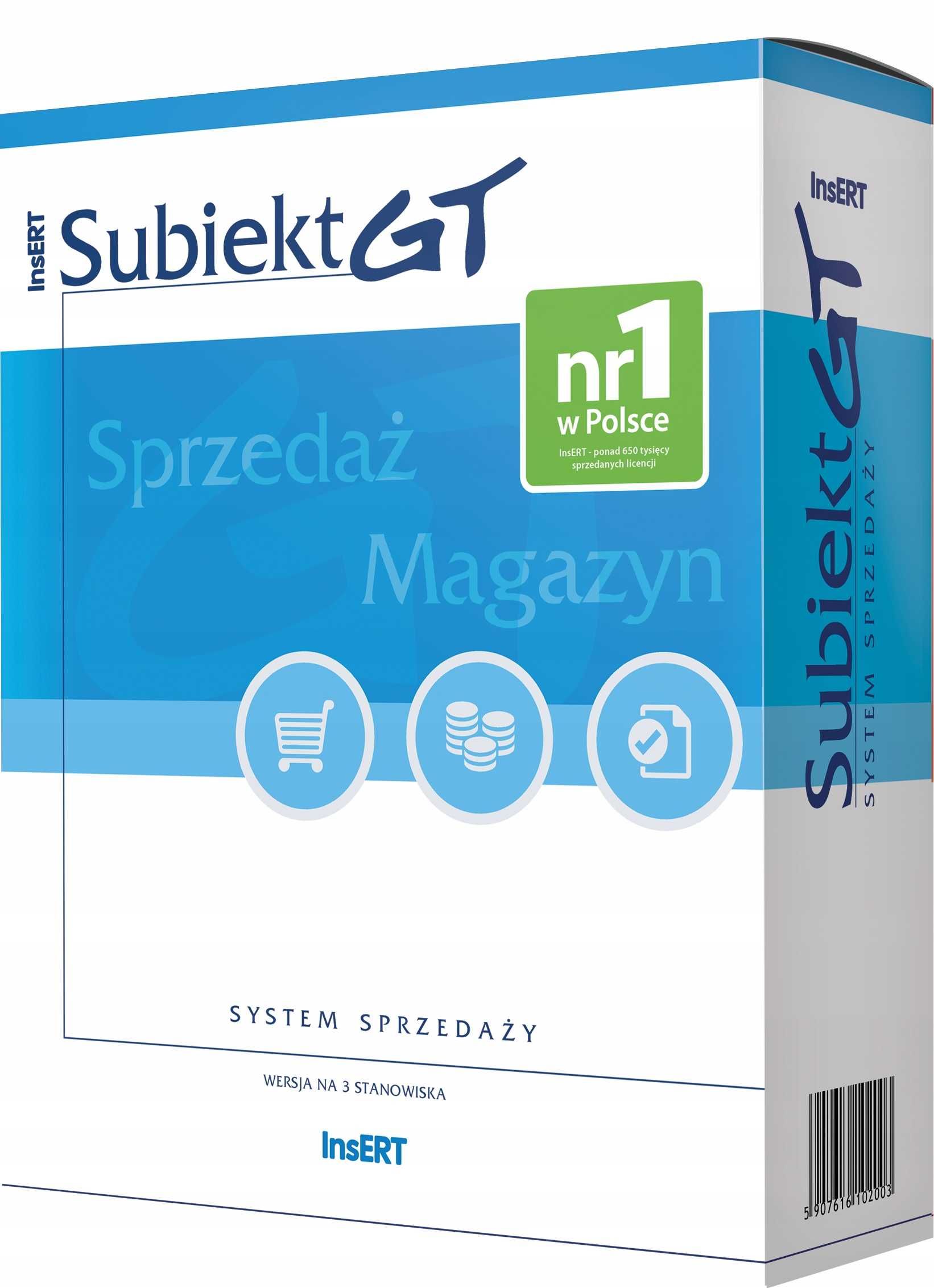 InsERT Subiekt GT na 3 stanowiska +Sfera licencja wieczysta ESD FV 23%