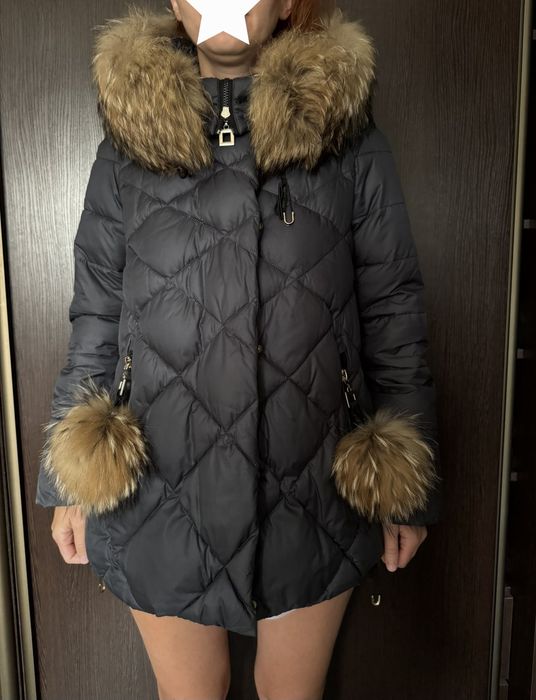 Жіночий пуховик CHANEVIA колір графіті розмір 38