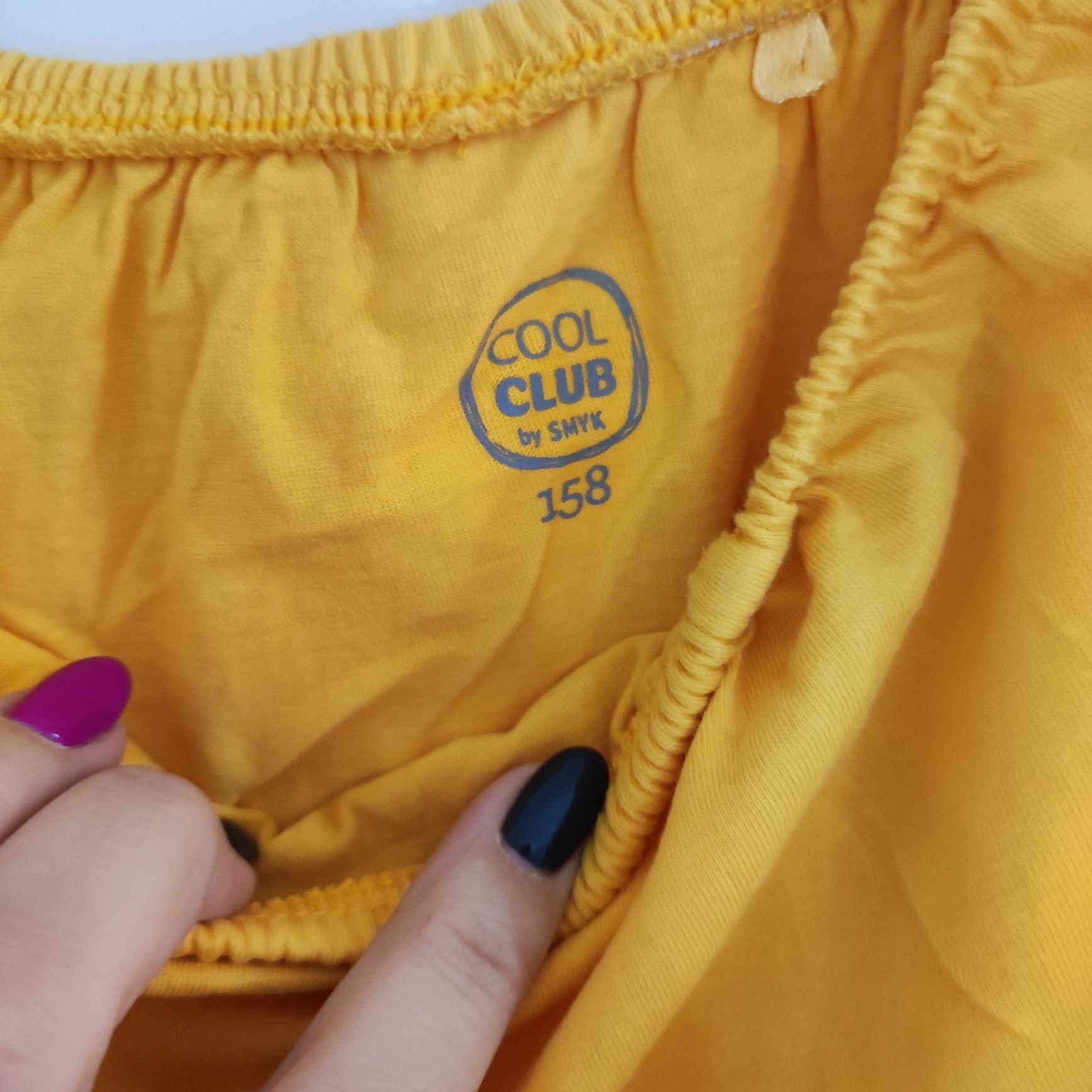 Cool club super krótka bluzka hiszpanka żółta 158