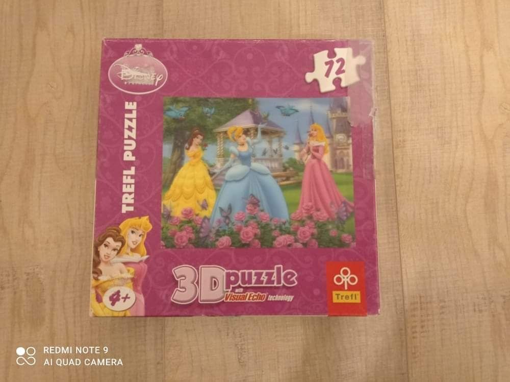 Puzzle 3D dla dziecka dzieci dziewczynki księżniczki 72 elementy