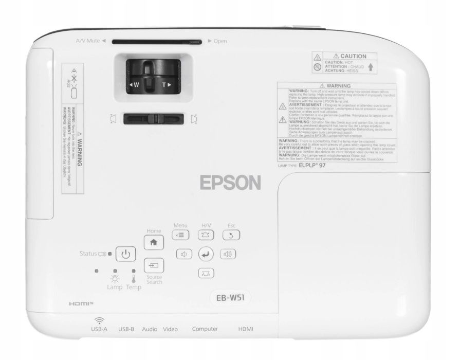 Проектор Epson EB-W51 (V11H977040) 3LCD/WXGA/4000AL/16k:1/HDMI