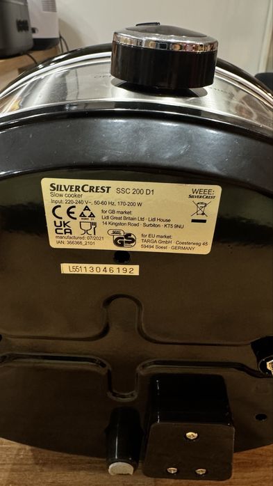 Wolnowar garnek elektryczny do gotowania pieczenia duszenia Silvercres