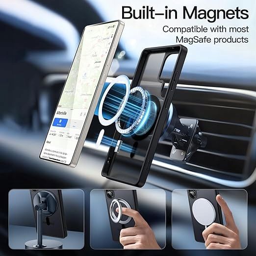 JETech Etui Magnetyczne dla Samsung Galaxy S25 Ultra 5G (Czarny)