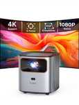 Проєктор YUZINO 4K / 15000 люмен / Bluetooth / Wi-Fi / Zoom / HDMI