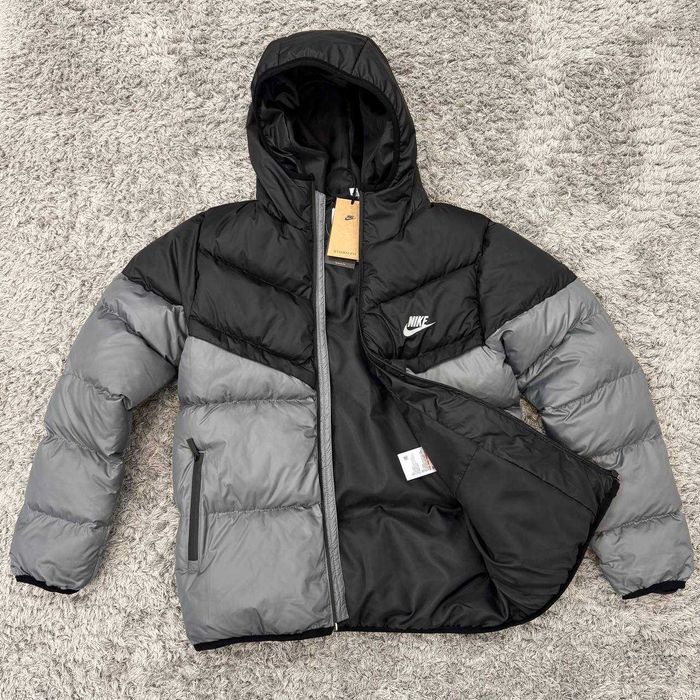 !SALE! Пуховик Nike NSW Gray Black XS S M L XL XXL куртка найк зимова
