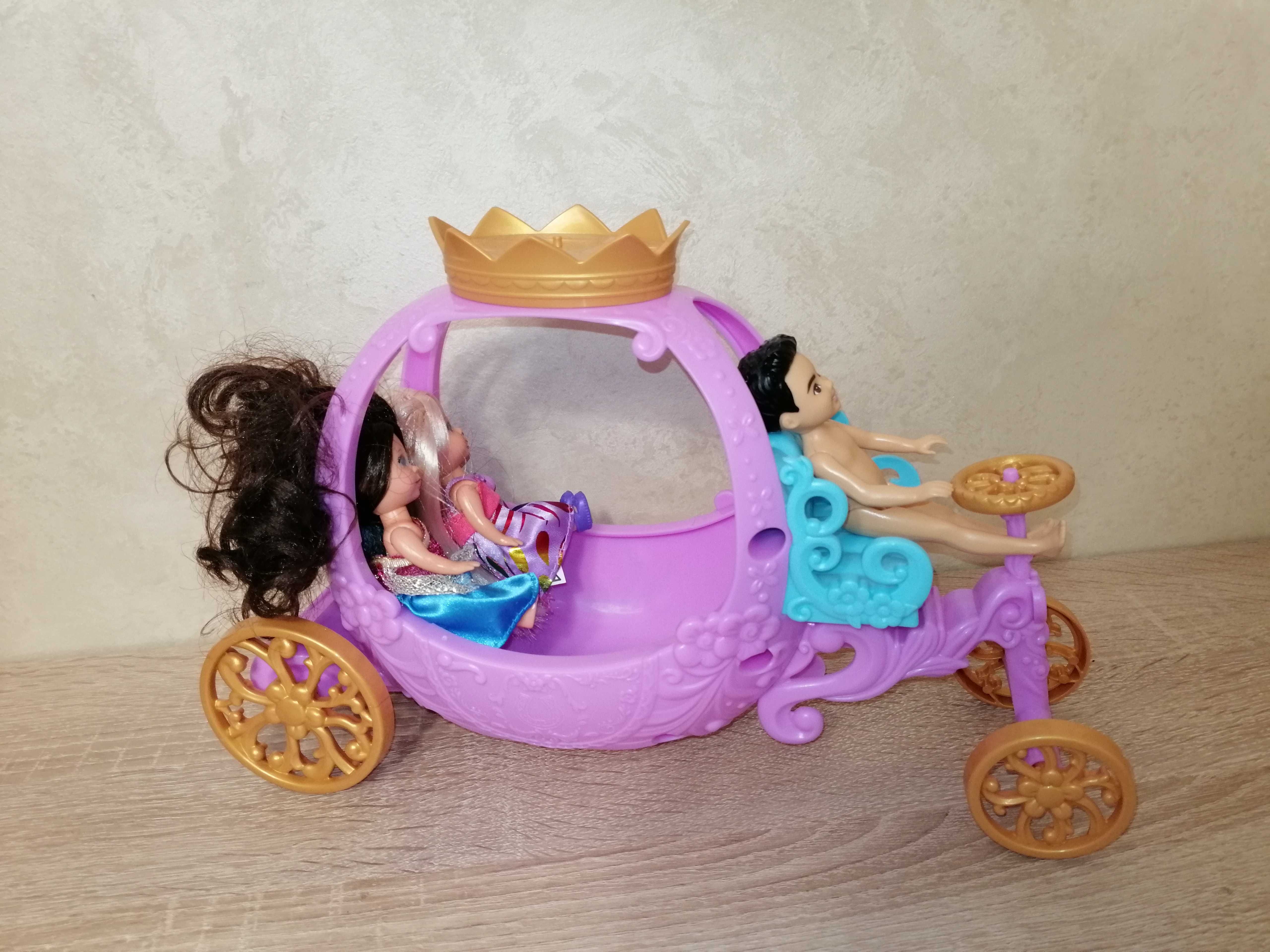Królewska karoca Mattel + 3x lalki