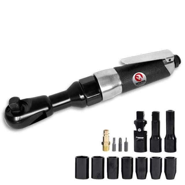 Гайковерт угловой в чемодане + набор головок 1/2". INTERTOOL PT-1110.