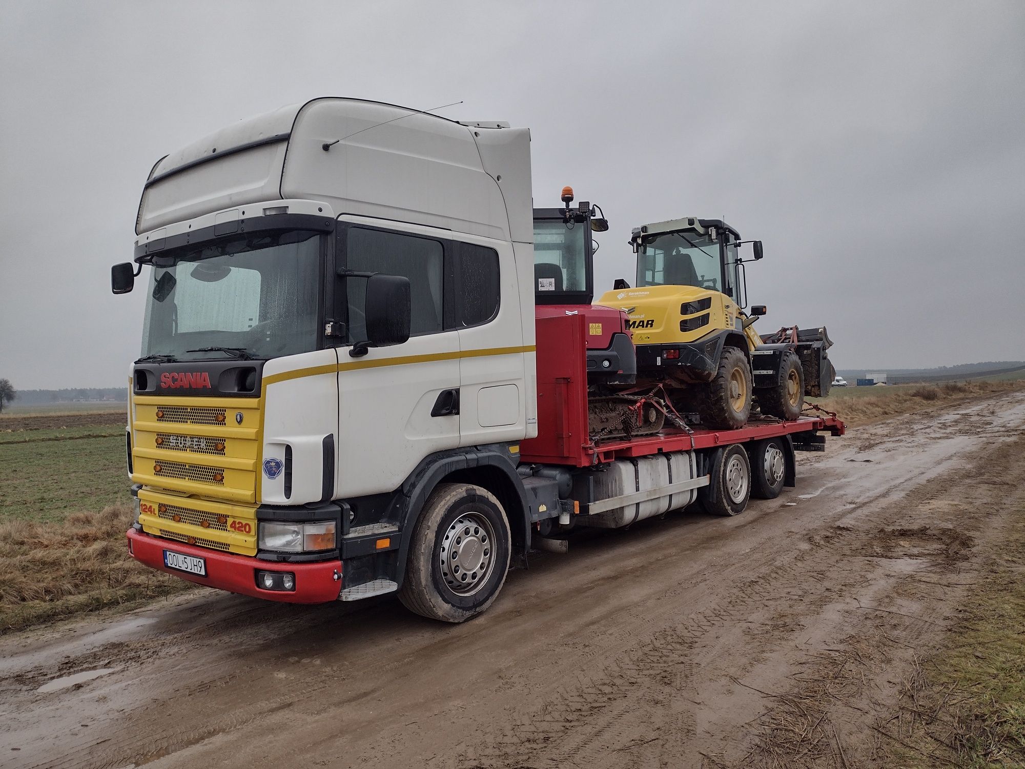 Transport laweta autolaweta traktory maszyny koparki 7 i 14 ton