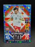 Khvicha Kvaratskhelia ROOKIE CARD Blue Crystal Parallel Nations League