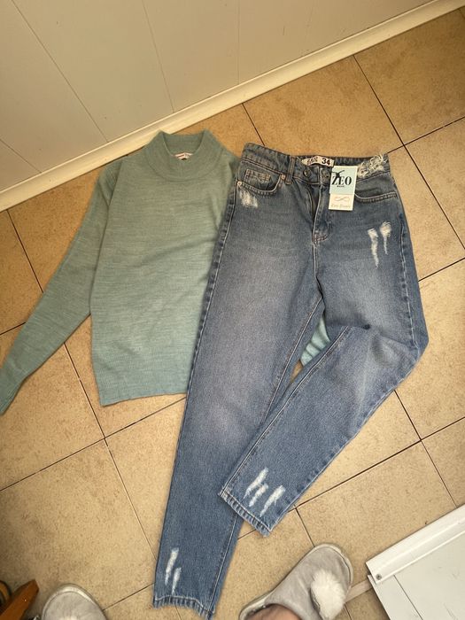 Джинси мом кофта в подарунок