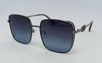 Valentino очки женские сине серый градиент в серебр металл оправе