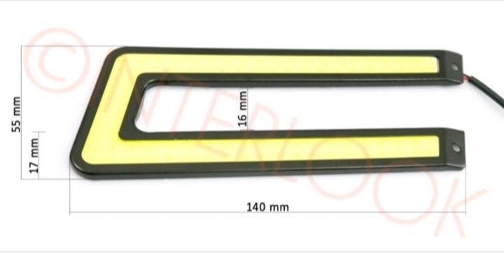 Światła dzienne LED COB 200-chip 16W pasek DRL