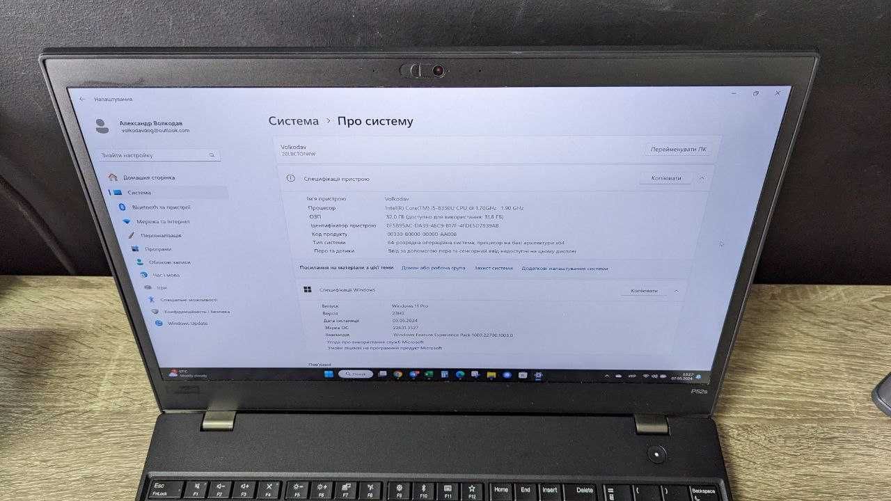 Lenovo ThinkPad P52s /4K 15.6"/I5-8350/ОЗУ 32GB/2 АКБ/NVIDIA P500 2GB