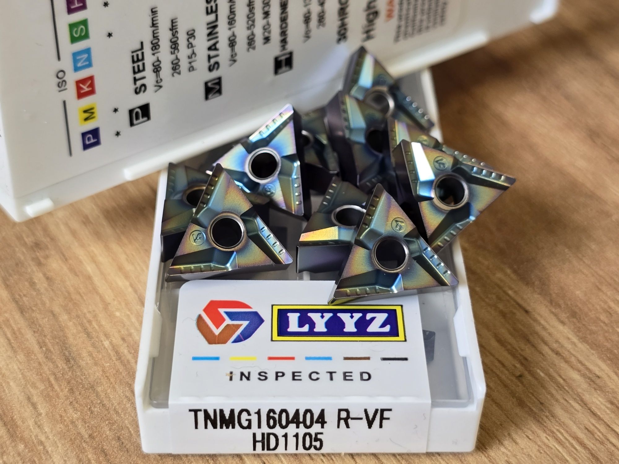 Płytki tokarskie wieloostrzowe LYYZ TNMG 160404 R-VF HD1105
