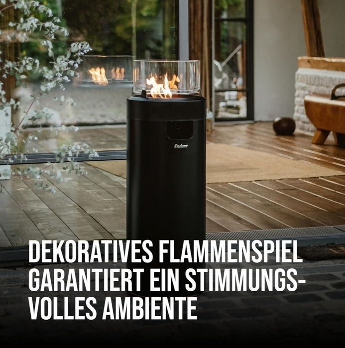 Enders Nova Led L Palenisko, Czarny/Srebrny, kominek gazowy