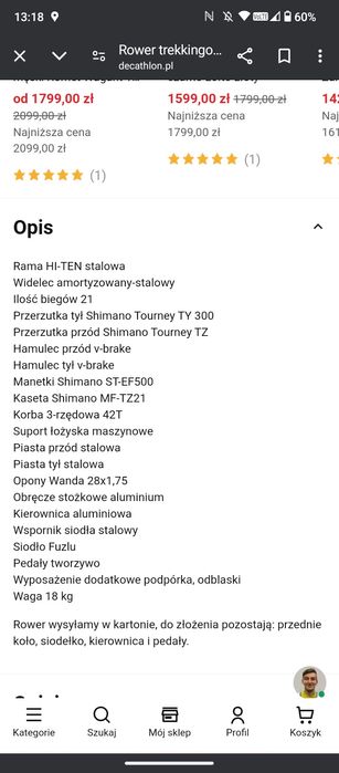 Rower Trekkingowy Męski