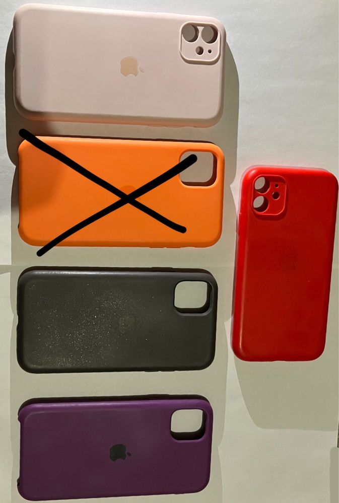 Чехол на iPhone 11, 13 (рожевий,червоний, сірий, пудра, фіолетовий)