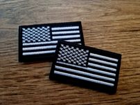 Naszywka USA czarno biała x 2sztuki