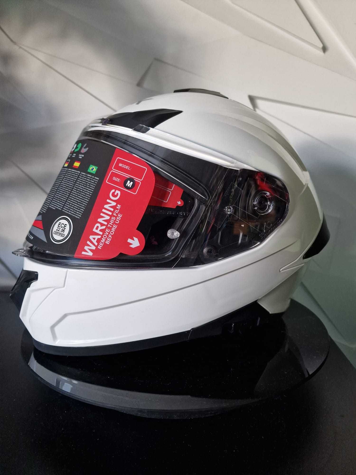 Kask SMK TYPHOON Blank White, blenda 'XS 'S 'M 'L 'XL sklep, GRATISY!