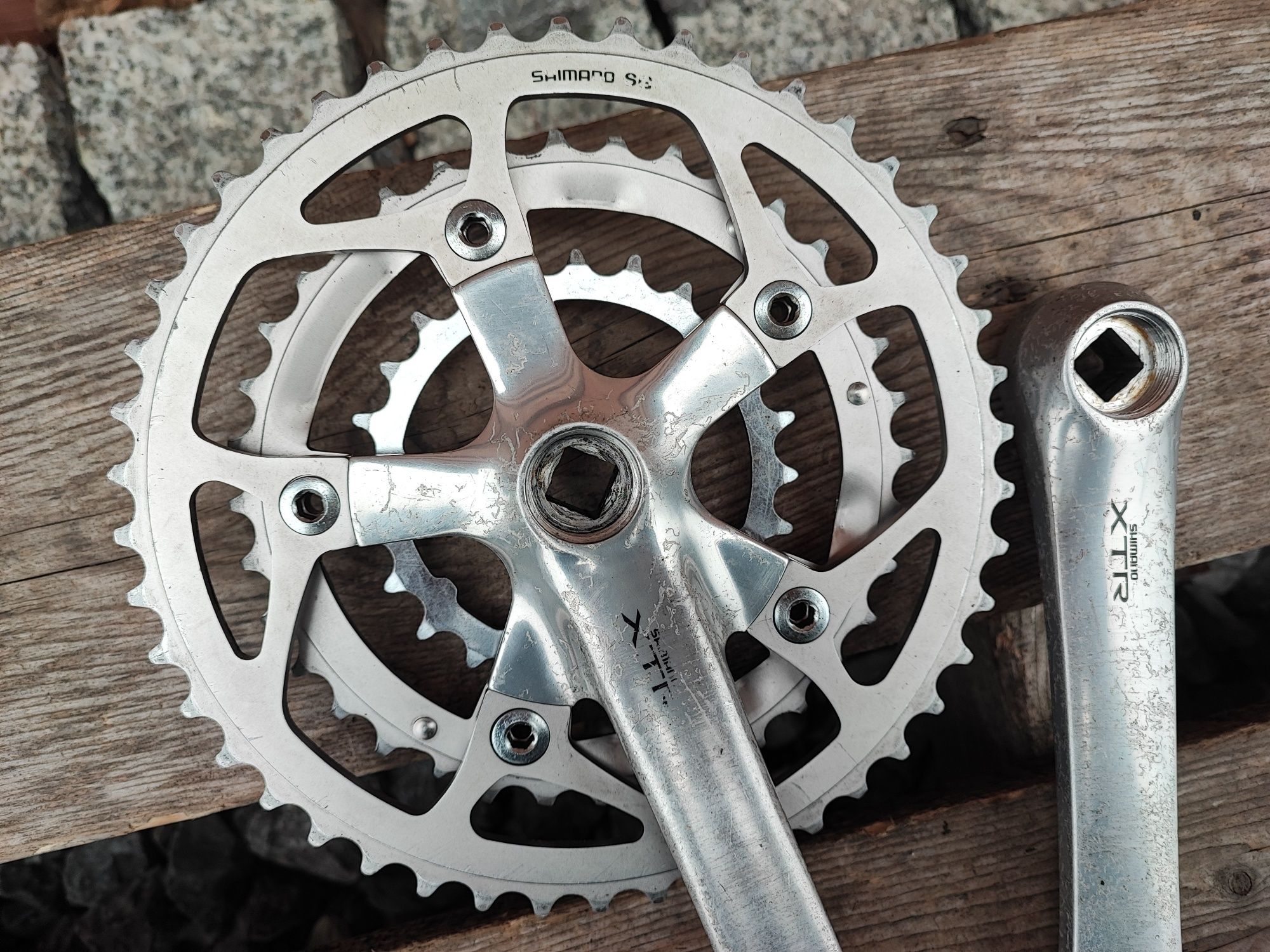 Korba rowerowa Shimano XTR m900 175mm retro mtb Deore