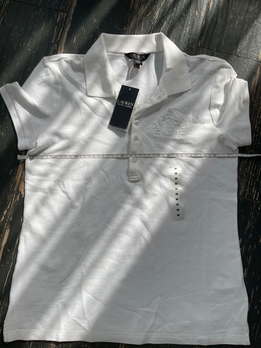 Ralph Lauren logo polo shirt. Поло коттон с вышивкой р М