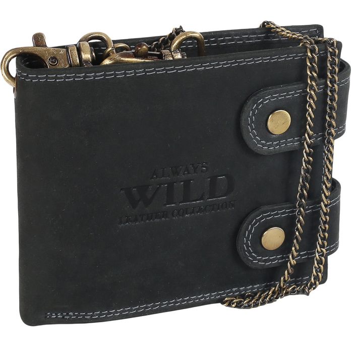 duży, skórzany portfel męski z systemem rfid - always wild