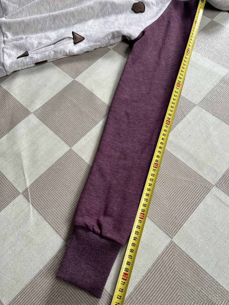 Naketano orginał bluza z kapturem bawełniana logo M cotton szara
