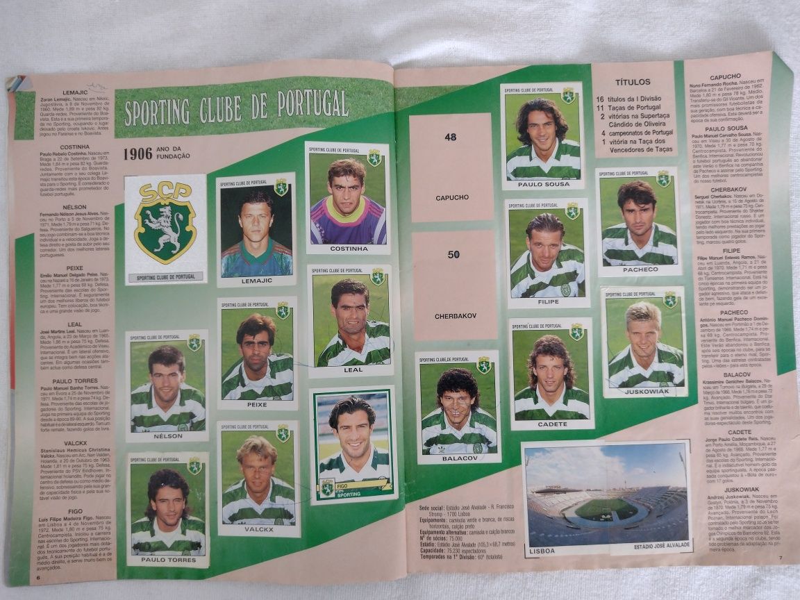 Vendo caderneta futebol 93/94