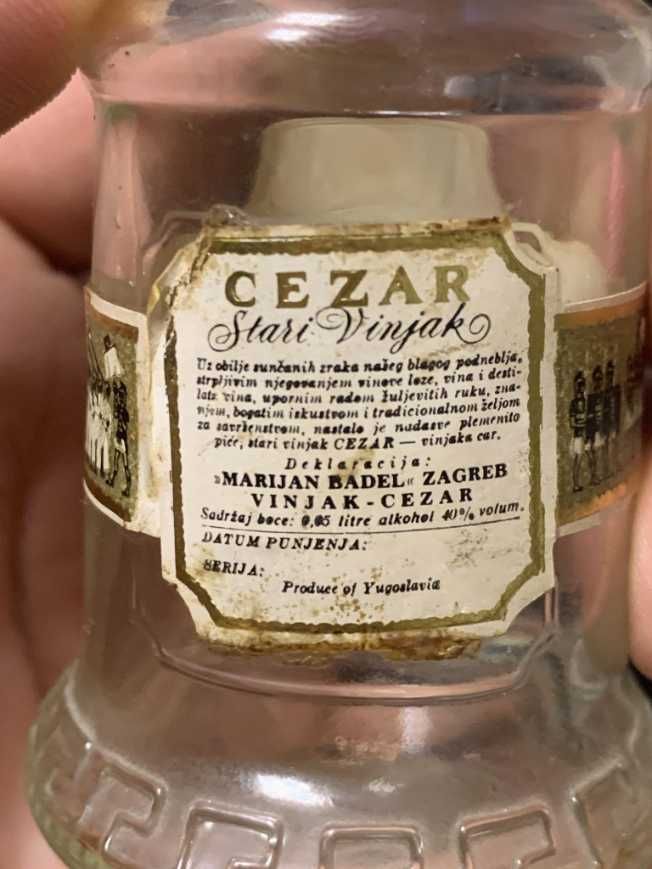 Butelka ozdobna 1971 stari vinjak cezar brandy