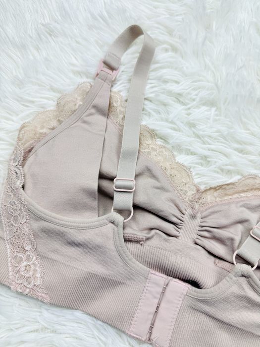 Biustonosz ciążowy miękki do karmienia L 40 beżowy Lindex