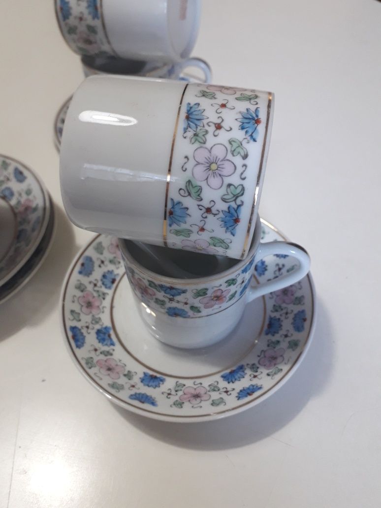 Conjunto de 6 chávenas de café chinesaa