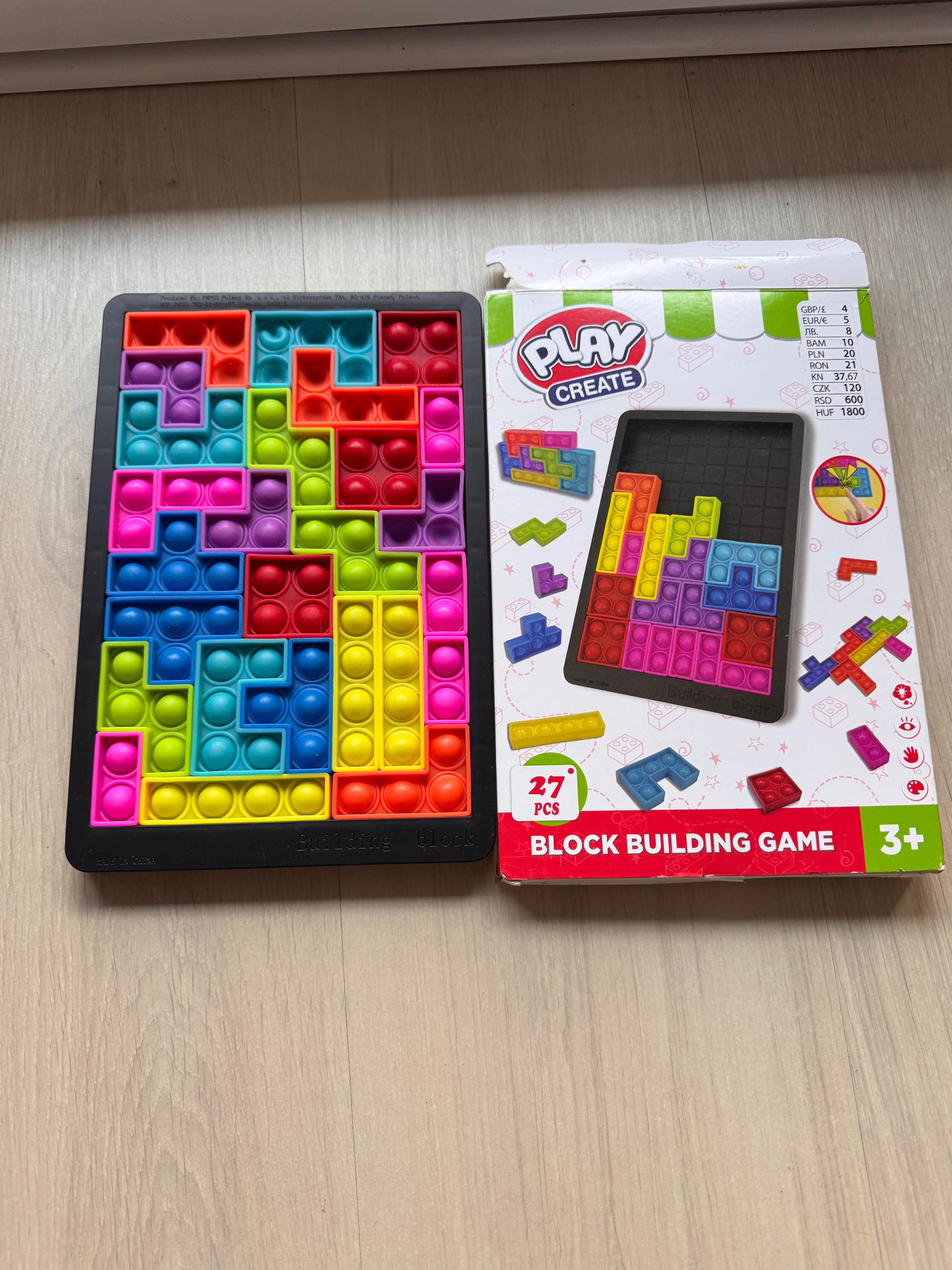 Gry dla dzieci -zakupy, tetris