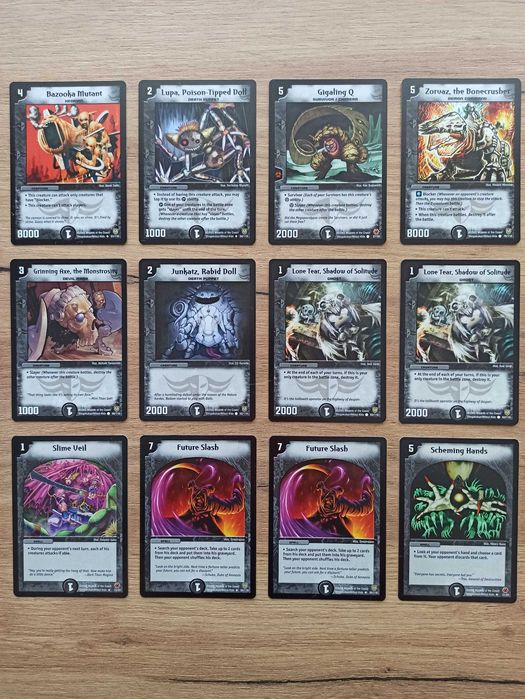 44 oryginalne karty do gry Duel Masters z boosterów