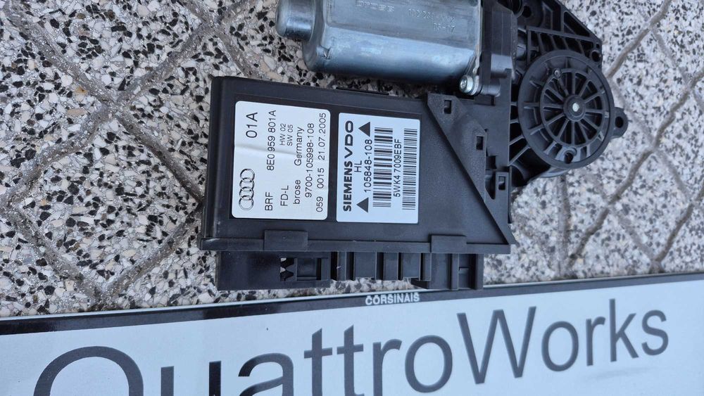 AUDI A4 B6/B7-Seat EXEO-Motor Elevador Vidros Traseiro Esq 8E0959,801A