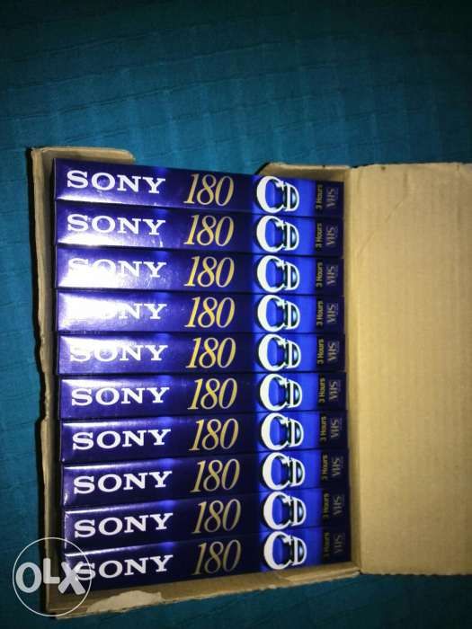 Caixa vhs sony 180 alta qualidade (novas)