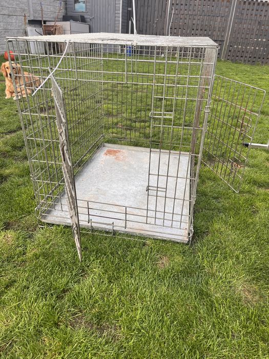 Solidna metalowa duża metalowa klatka kennel dla psa (107x71x81)