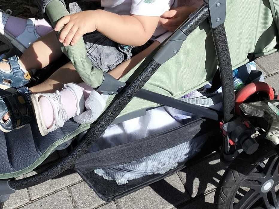Hauck wózek spacerowy terenowy składany 3kołowy  śpiworek  mufka