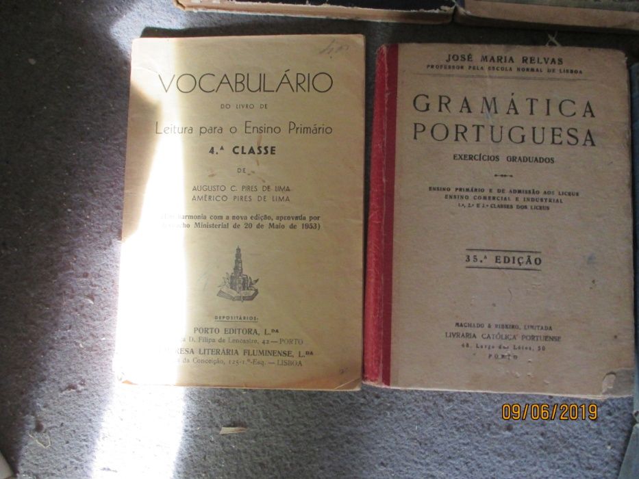 7 livros escolares antigos anos 30, 40 e 50