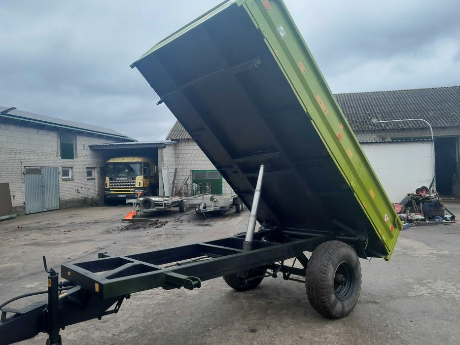 Przyczepa wywrotka 1 os 3 strony wywrot