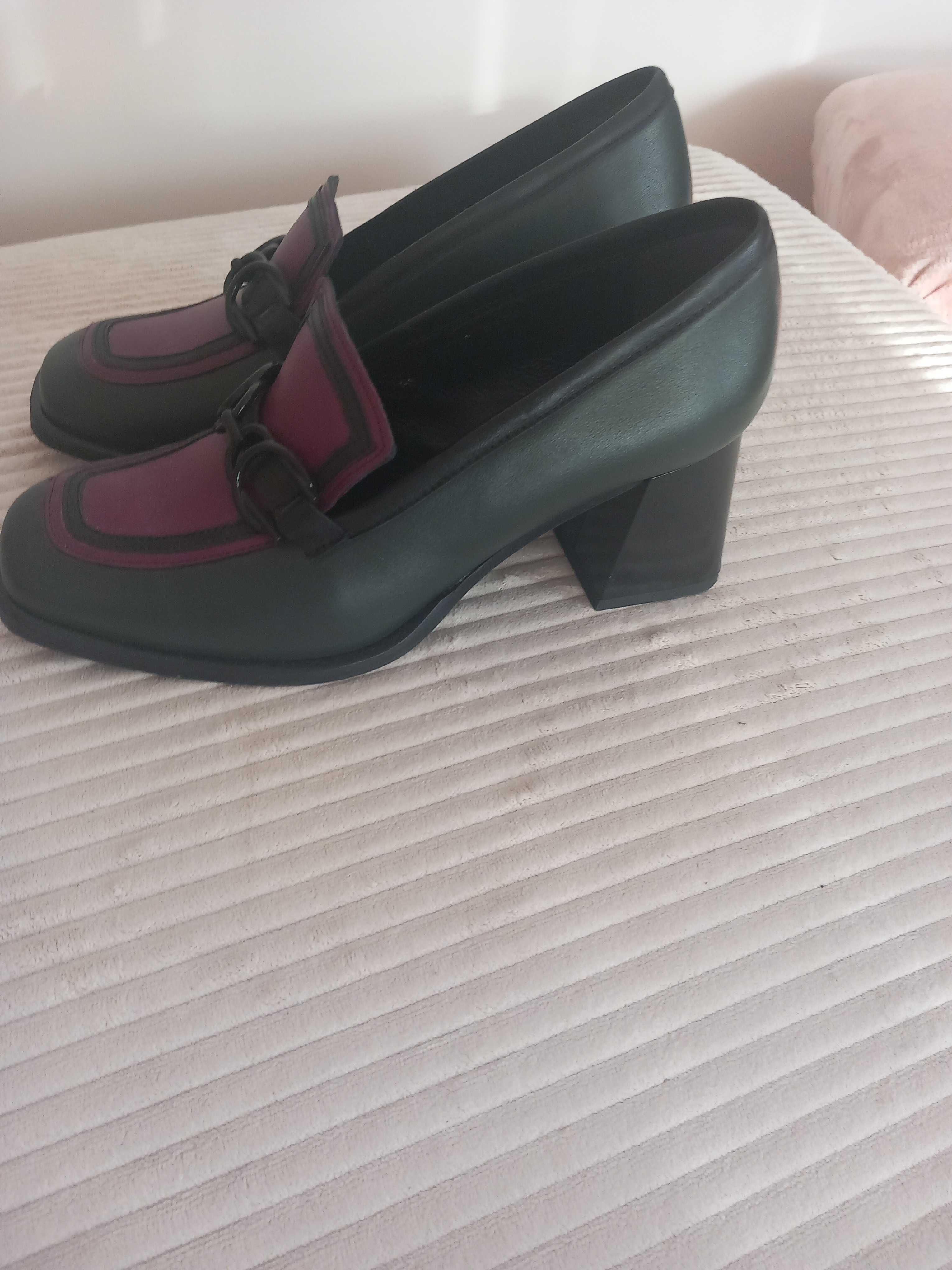 Buty mokasyny nr 40 skóra