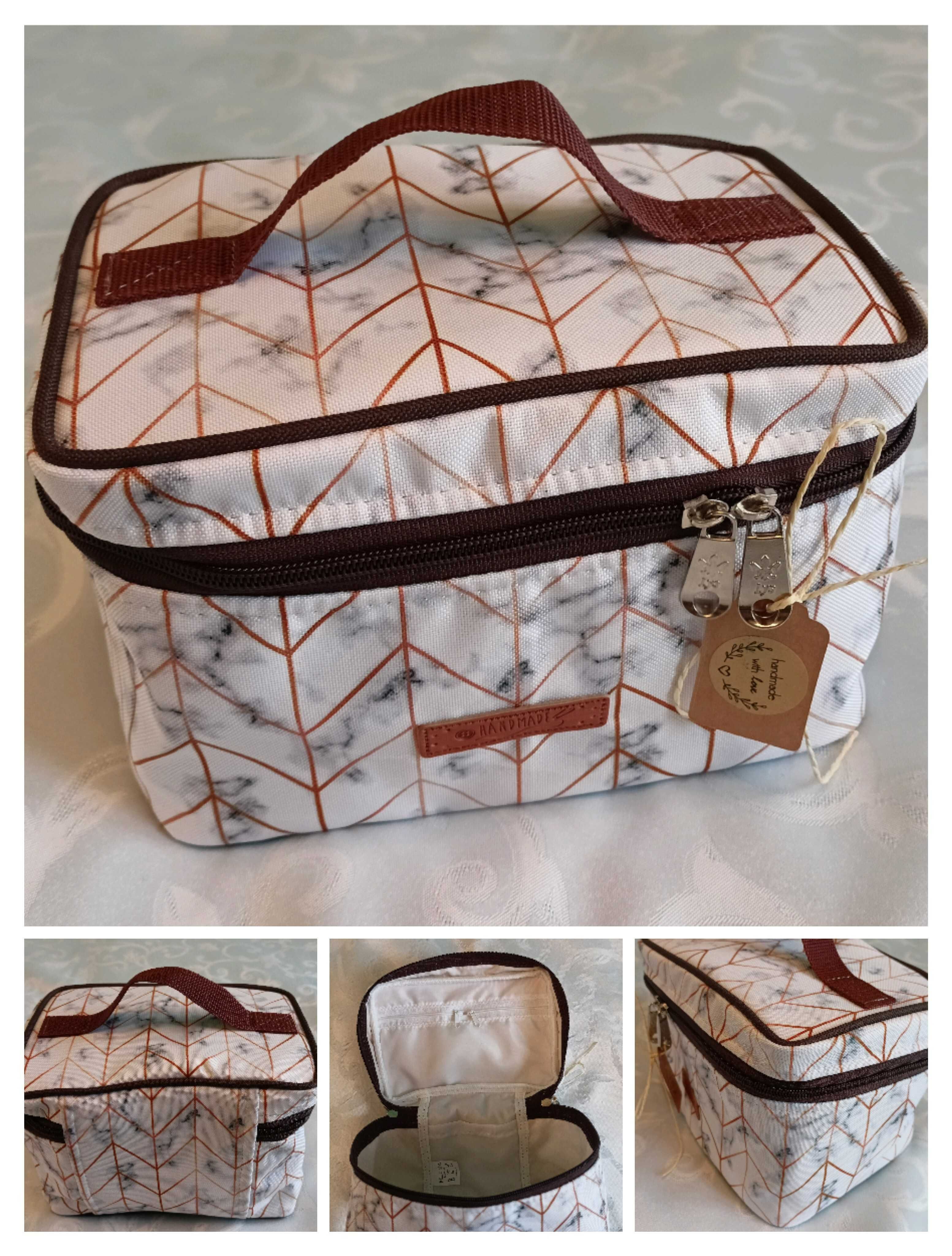 Kuferek kosmetyczka organizer handmade rękodzieło artystyczne