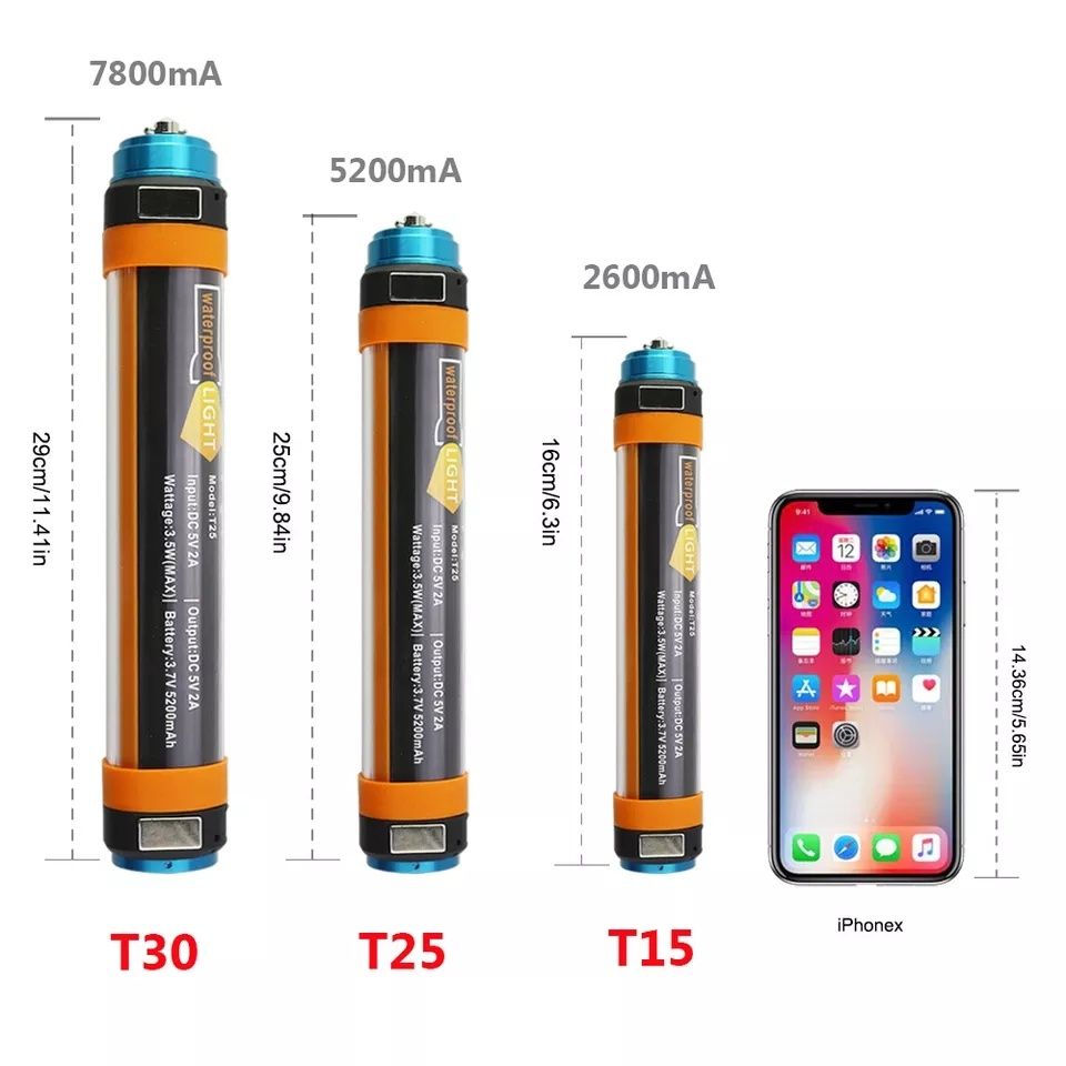 Портативна LED лампа модель Т-15/T-25, кемпінговий ліхтар + паве