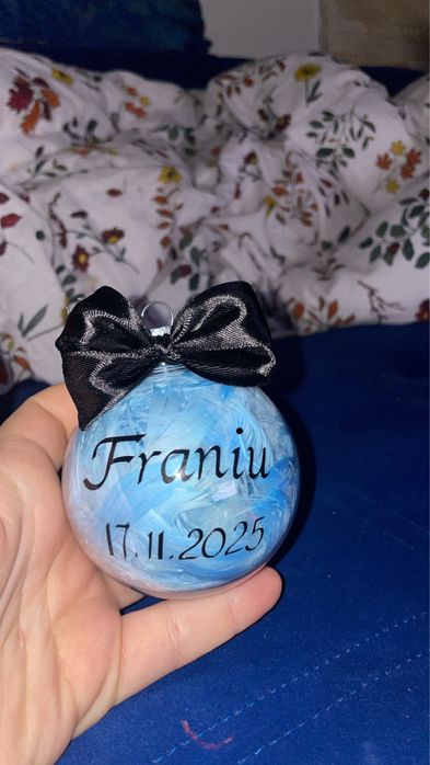 Bombka niebieska z imieniem :)