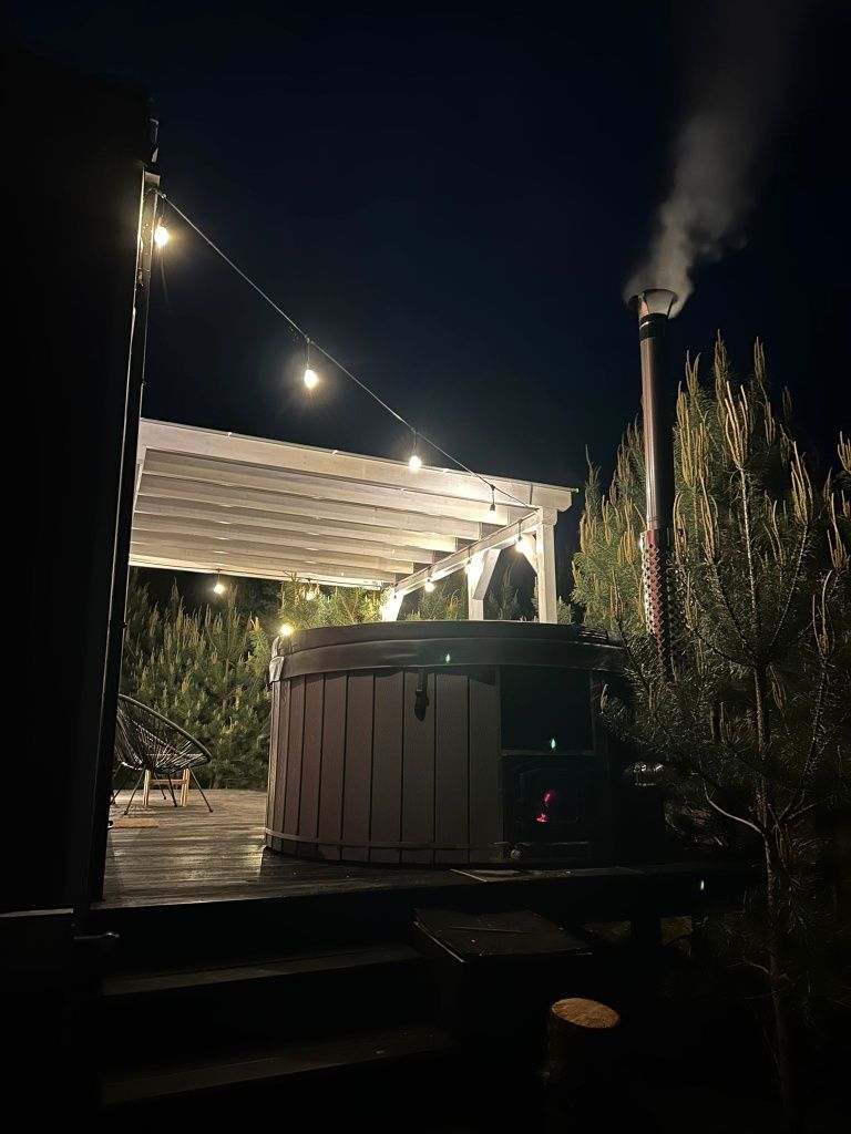 Domek całoroczny z jacuzzi, tiny house, Kaszuby, jezioro Sudomie