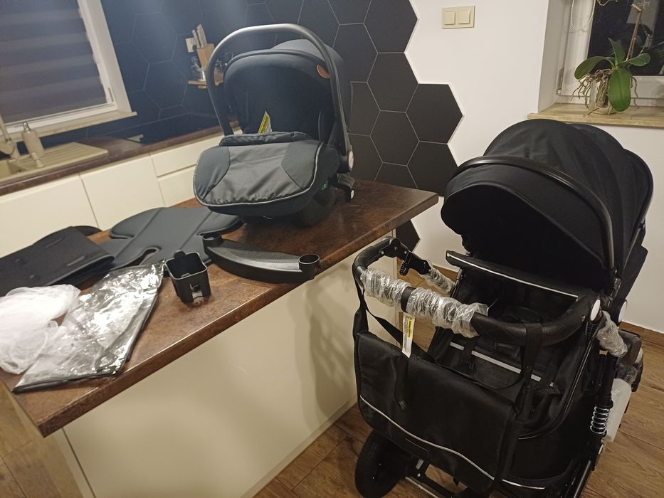 Wózek czarny kesser 3w1 nowy!