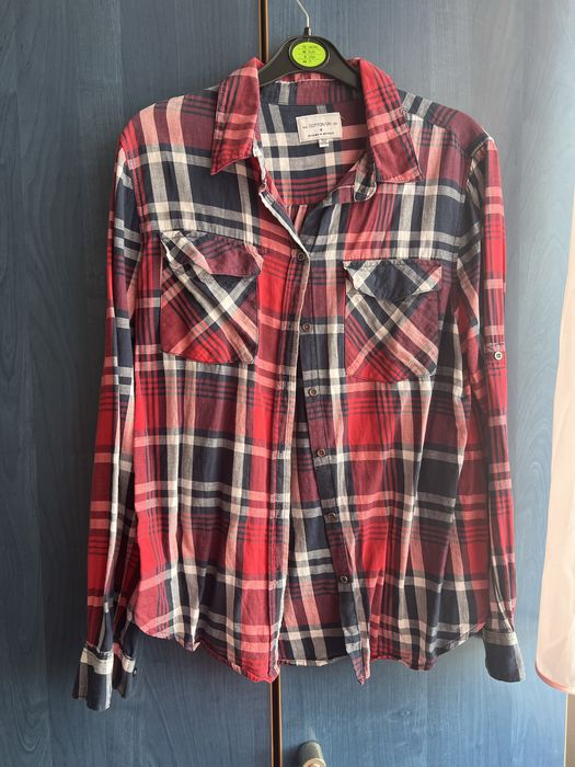 Koszula w kratę czerwona rozmiar M