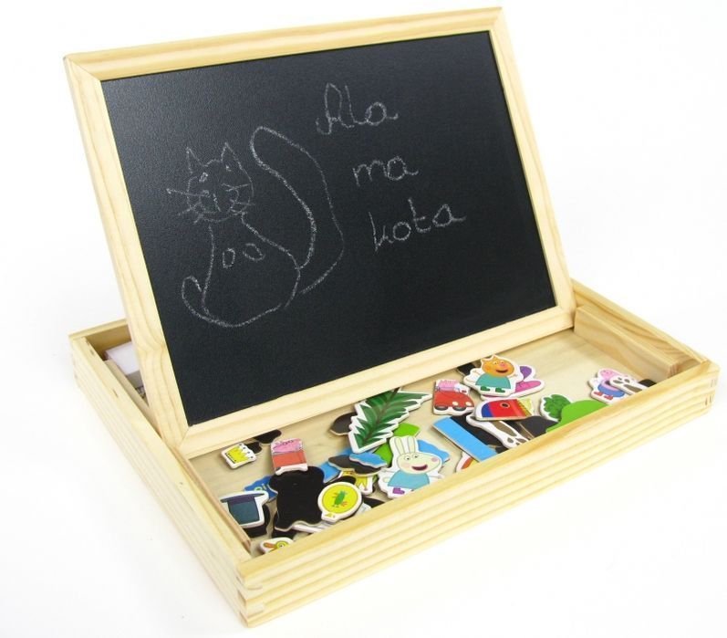 tablica kredowo magnetyczna peppa pig drewniana dwustronna