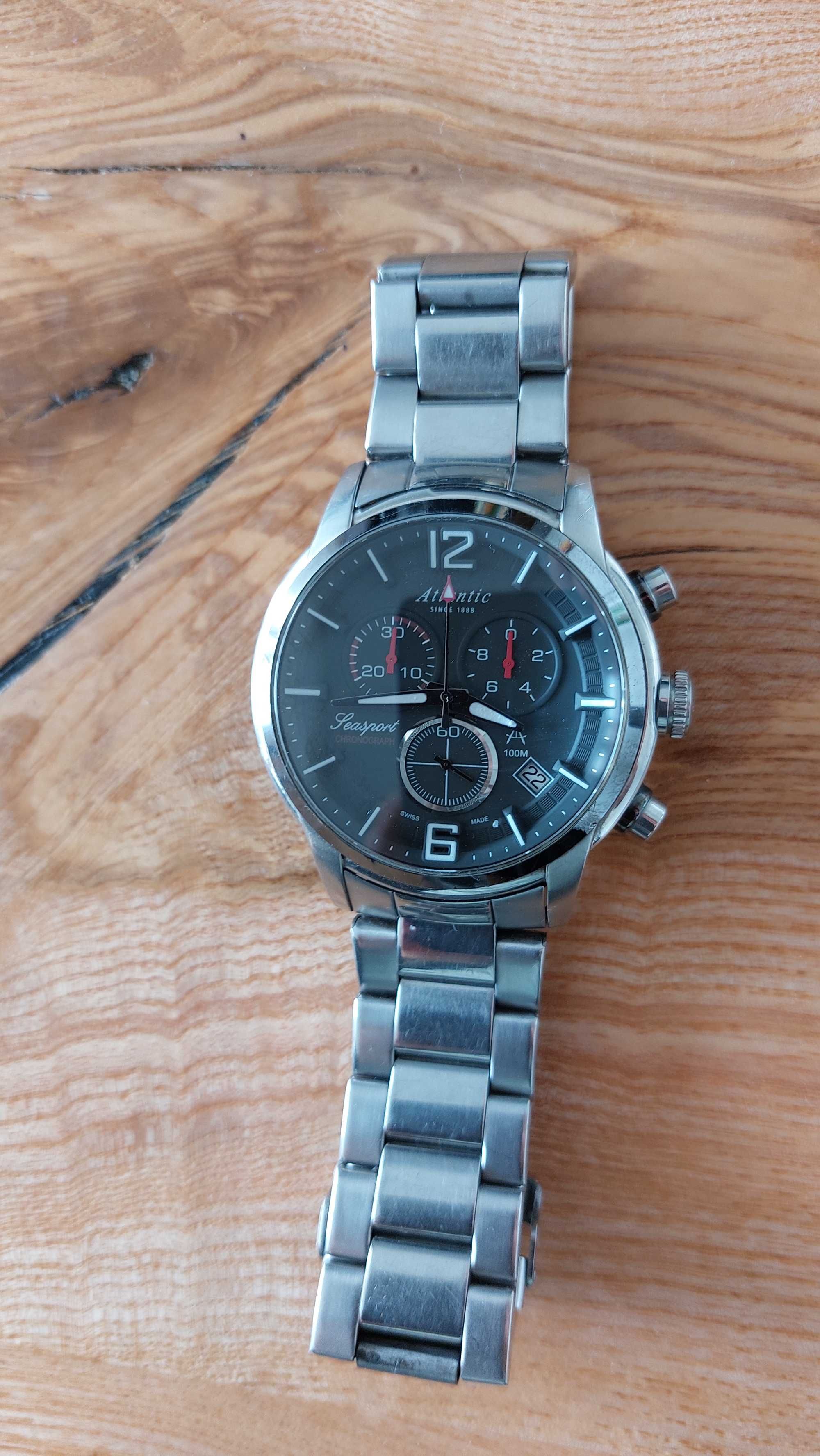Szwajcarski Zegarek Atlantic seasport 87461  87461/66 Chronograph