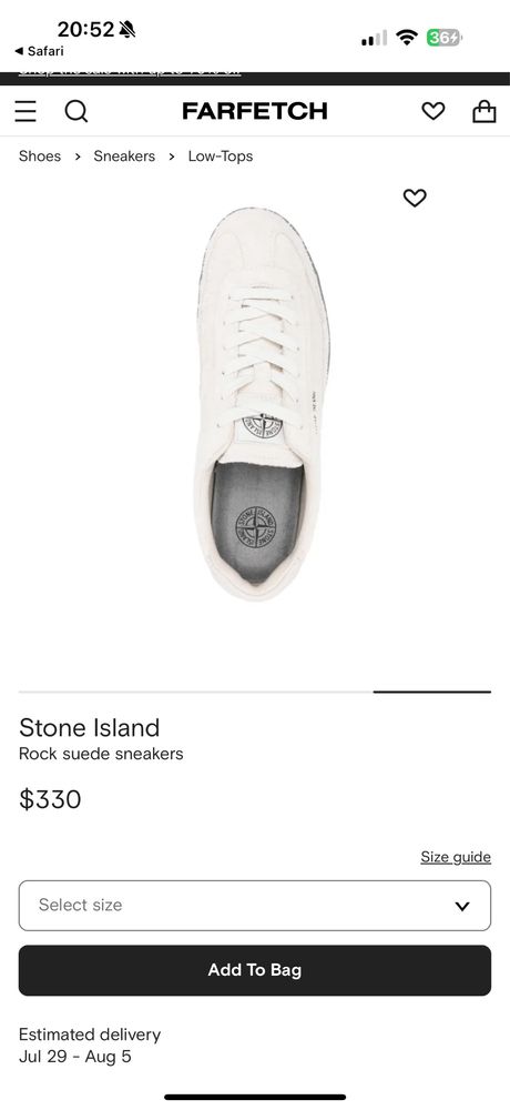 Мужские кроссовки/кеды/Stone Island,рр 43/Оригинал/Бренд/Farfetch/Цум